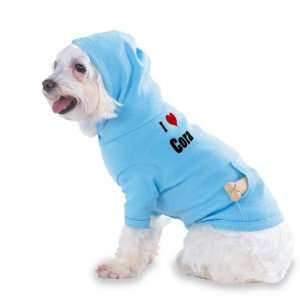 Love/Heart Cora Hooded (Hoody) T Shirt with pocket for your Dog or Cat 