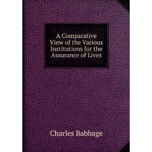   Institutions for the Assurance of Lives Charles Babbage Books