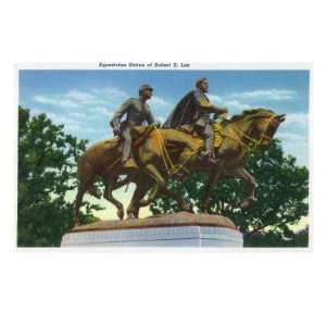  Dallas, Texas   View of the Equestrian Statue of Robert E 