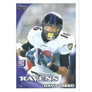 2010 Topps #142 David Reed RC   Baltimore Ravens (RC 