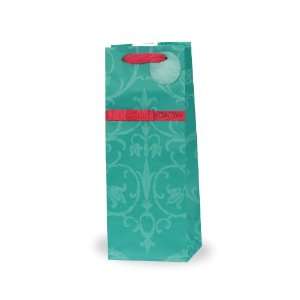   Gift Bag, Turquoise, 5 Wide x 13 High x 4 Deep, 12 Pack of Bags