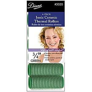  Diane Self grip Ionic/ceramic Rollers * Green * 3/4 inch 