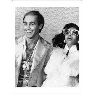 Elton John And Diana Ross by Collection P. Size 18 inches width by 24 