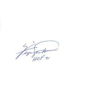 Ferguson Jenkins Hall OfFam Pitcher Authentic Autographed 3x5 Card