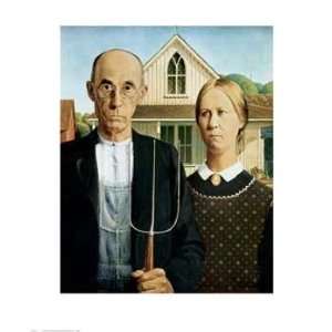     American Gothic   Artist Grant Wood   Poster Size 21 X 26 inches