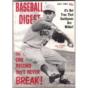 Baseball Digest July 1963, Jim OToole of Cincinnati Reds. Hack Wilson 