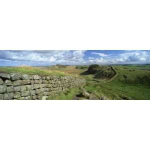  View Along Hadrians Wall from Hotbank Crags, Near Hexham 