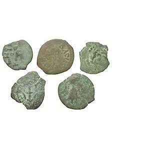  Lot of 5 Herodian Dynasty Bronze Coins, c. 37 B.C.   44 A 