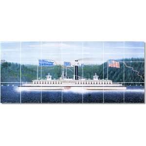 James Bard Ships Tile Mural House Remodel Ideas  18x42 using (21) 6x6 