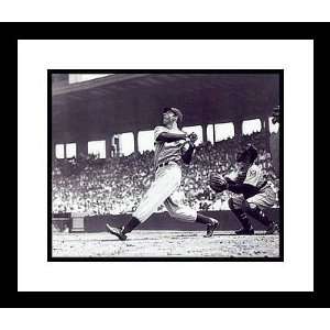 Joe DiMaggio Framed Photo   New York Yankees Swinging