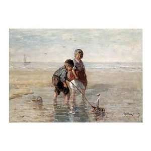  Jozef Israels   Children Playing By The Seaside Giclee 