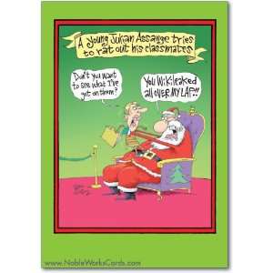 Wikileaked Set of 12 Funny Christmas Cards Health 