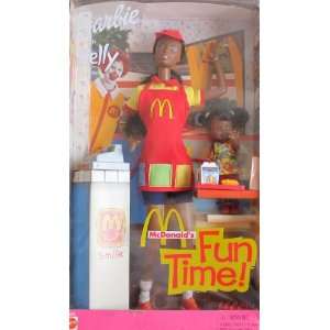  McDonalds Fun Time BARBIE and KELLY Doll AA Set (2001 
