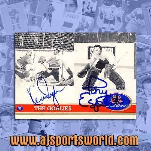 TONY ESPOSITO / KEN DRYDEN SIGNED 1972 Team Canada CARD 