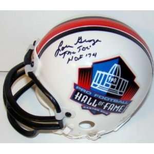 Lou Groza Signed Mini Helmet   THE TOE HOF 74 HOF JSA   Autographed 