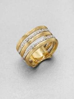 Marco Bicego   Diamond Accented 18K Gold Banded Ring