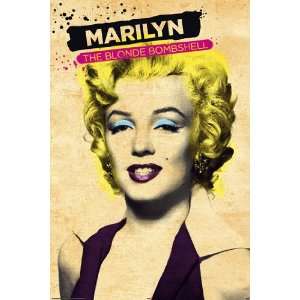 Marilyn Monroe Paint Blonde Bombshell PAPER POSTER measures 36 x 24 