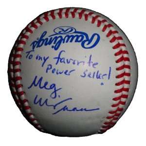  Former  CEO Meg Whitman Autographed ROLB Baseball with 