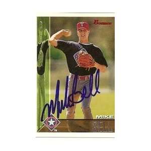 Mike Bell Texas Rangers 1995 Bowman Signed Card