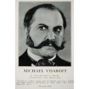  1930 Michael Visaroff Disraeli Warner Brothers Ad Casting 