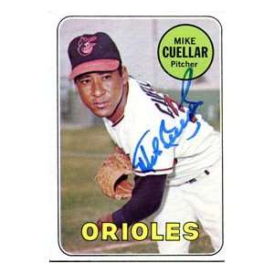  Mike Cuellar Autographed 1969 Topps Card Sports 