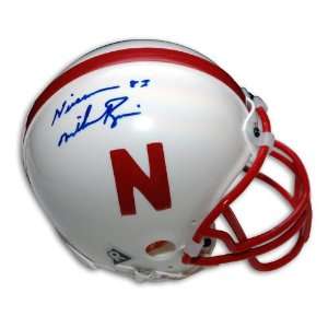 Mike Rozier Hand Signed Heisman 83 Nebraska Mini Helmet