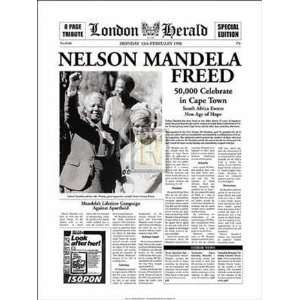 Nelson Mandela Freed   Poster (12x16)