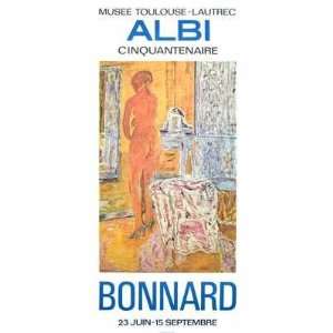 Albi Offset Lithograph by Pierre Bonnard. size 21 inches width by 35 