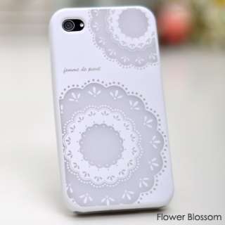 Soft Silicon iPhone 4S/4 Case Cover (Flower Blossom)  