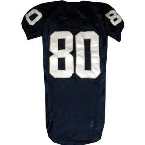 Richard Jackson #80 Notre Dame 2007 Blue Football Game Used Jersey (40 