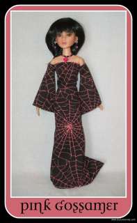 HANDMADE FASHION Gown + Jewelry 4 DELILAH NOIR DOLL d4e Goth Spider 