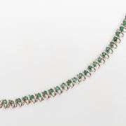 Gem Sensations Sterling Silver Emerald and Diamond Accent Bracelet