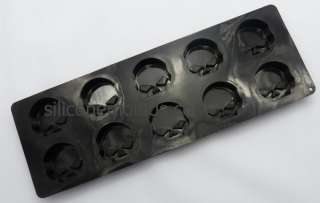 SKULLS Chocolate Ice Silicone Bakeware Mould Wax Soap  