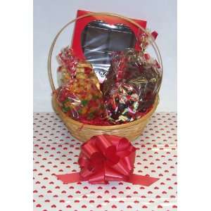 Scotts Cakes Large Kiss Me Valentine Basket Handle Heart Wrapping