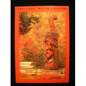 Sequoyah Statue, Cherokee Indian Museum, NC Postcard not applicable 