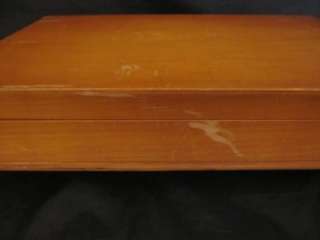 Vintage Wood Silverware Flatware Storage Chest Box 51  