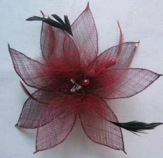 Girls Women 3 Silk Rose Flower Flower Hair Bow Clips Brooch 8 color 