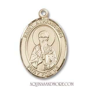 St. Athanasius Medium 14kt Gold Medal