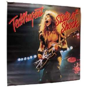 Ted Nugent Autographed Signed 1979 State Of Shock Lp Poster