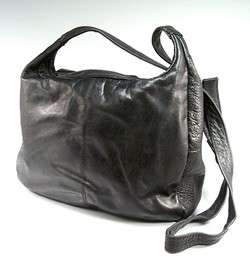 KENNETH COLE NY Lrg Blk Leather Org Hobo Bag $248 CMP Nice  