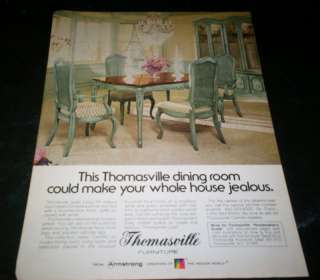 1976 Ad Thomasville Furniture Dining Room House Jealous  