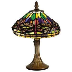    Dragonfly Antique Brass Dale Tiffany Accent Lamp