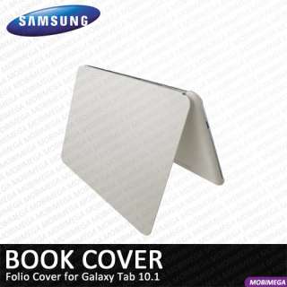    1B1NIECSTD Book Cover Folio Case Galaxy Tab 10.1 Cream Ivory  