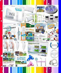 NINTENDO WII CONSOLE FIT PLUS MARIO KART GAMES 4CHARGER 045496880019 