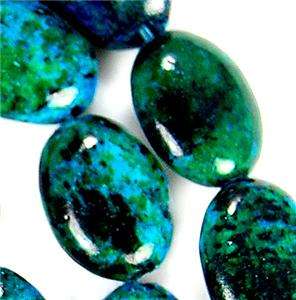 13x18mm Azurite Chrysocolla Gems Oval Loose Bead 15  