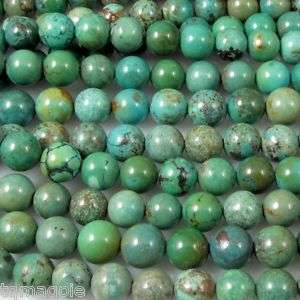 15.5 Hubei turquoise round beads gems 6.8 7.3mm #XX  