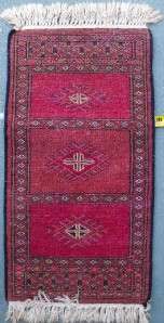 Rug Silky Persian apprentice piece Hand knotted Geometric design.