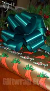   CHRISTMAS PULL BOWS HUNTER GREEN RIBBON LARGE GIFT BASKETS DECORATIONS