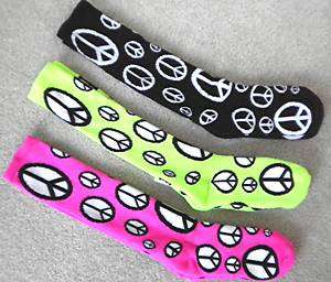 Girls PEACE SIGN Soccer Softball Volleyball SOCKS 4 Cleats Shoes 4 5 6 