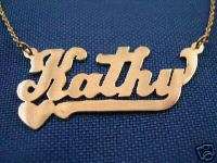 Personalized 14K Gold ANY NAME Necklace Kathy style  